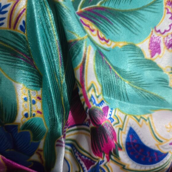 Vintage Victorias Secret Chemise Silky Floral Pink Gold Label Babydoll 90s Small - Picture 12 of 13